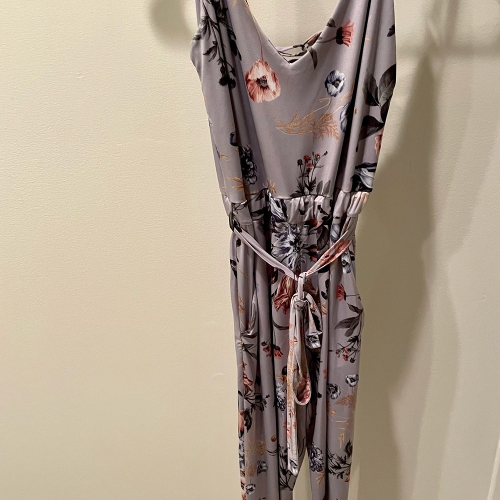 Boohoo flowered jumpsuit